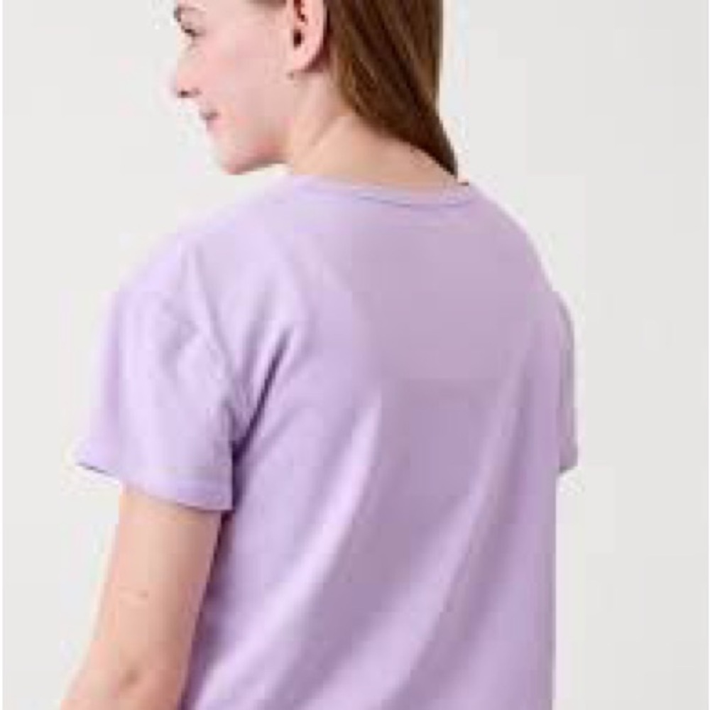 Athleta Purple Polo Short Sleeve T-Shirt